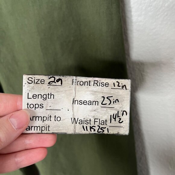 Maeve Anthropologie The Colette Wide Leg Crop Linen Blend Pants Size 29 green - Picture 9 of 10